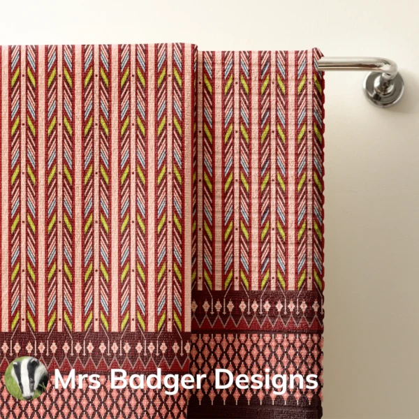 bedding black red thai silk pattern design mrs badger designs