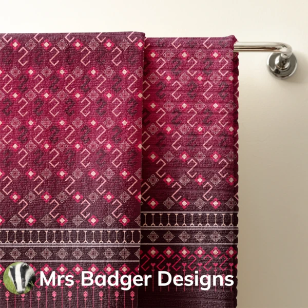 bedding black red thai silk pattern design mrs badger designs