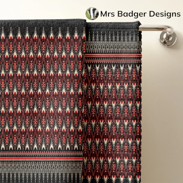 bedding thai red black silk pattern design mrs badger designs