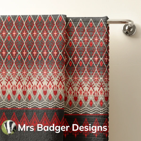 bedding red deer thai silk pattern design mrs badger designs