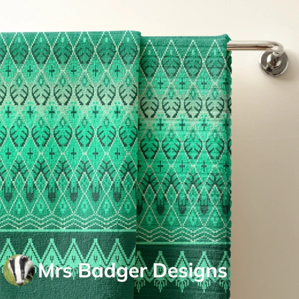 bedding teal deer thai silk pattern design mrs badger designs