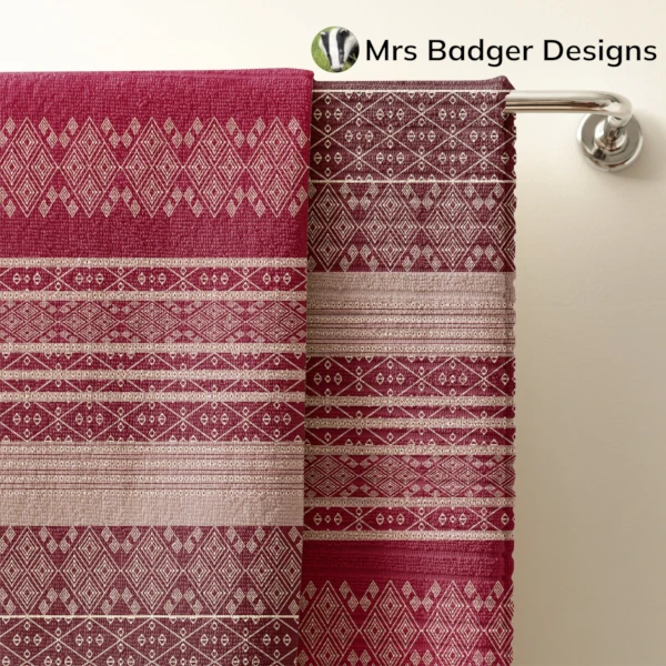 bedding red thai silk pattern design mrs badger designs
