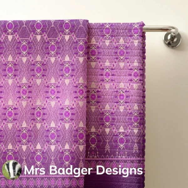 bedding fishing purple thai silk pattern design mrs badger designs