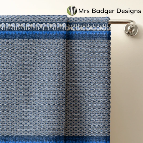 bedding blue thai silk pattern designmrs badger designs