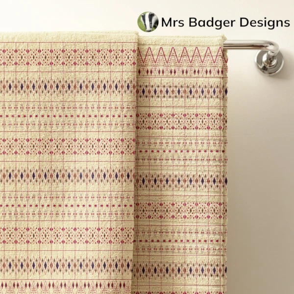bedding red thai silk pattern designmrs badger designs