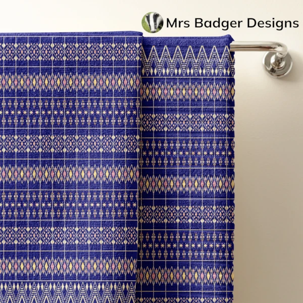 bedding royal blue thai silk pattern designmrs badger designs