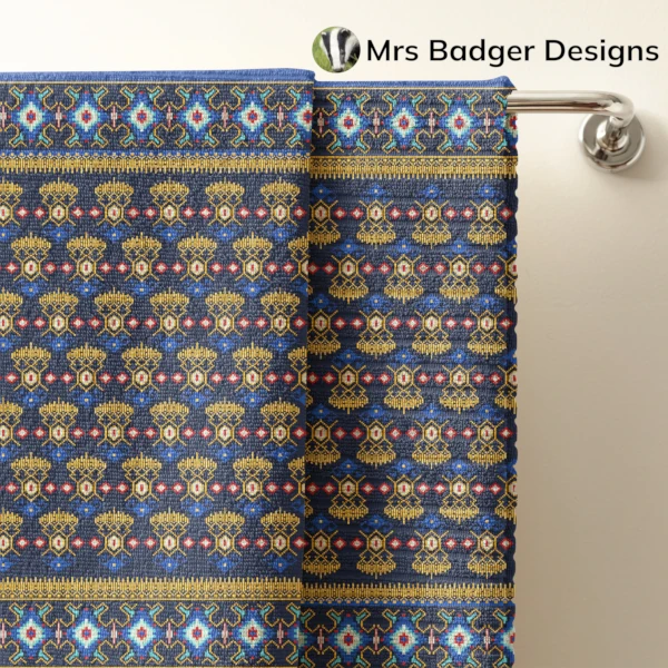 bedding blue thai silk pattern designmrs badger designs