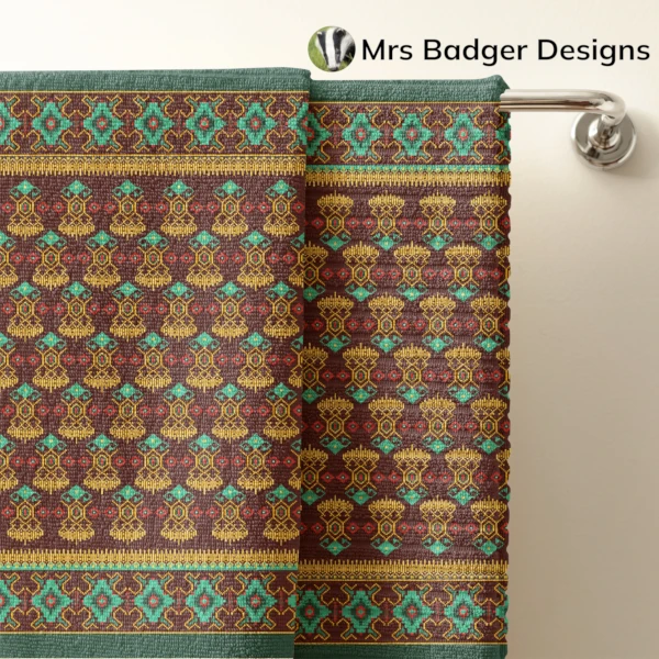 bedding teal thai silk pattern design mrs badger designs